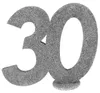 30. Geburtstag silber glitzer Tischdekoration 11x 10 cm Produktbild-Vorschau 1