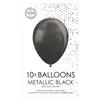 Globos Balloons Noir Métallique 30 cm, 10pcs Voir les images du produit 2
