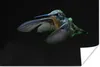MuchoWow® Poster Kolibri - Federn - Schwarz 120x80 cm - Produktbild-Vorschau 1