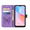 VIVO Y21 2021 Hülle, Schmetterling Prägung Flip Leder Produktbild-Vorschau 3