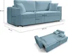 xonox.home Point Schlafsofa 3 Sitzer hellblau B/H/T: Produktbild-Vorschau 6