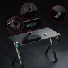 NanoRS Gaming-Tisch schwarz mit Kopfhörer- und Becherhalter Produktbild-Vorschau 10