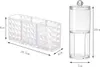 3 Fächern Kosmetik Organizer, Glas Wattestäbchen Behälter, Produktbild-Vorschau 2