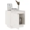 vidaXL Nachttisch Weiß 40x30x40 cm Massivholz Kiefer Produktbild-Vorschau 10