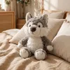 Wolf Plüschtier 24cm Kuscheltier Grau Weich Cartoon Produktbild-Vorschau 1