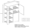 Vladon Highboard Canto,  Germany, hoher Schrank mit 2 Türen Produktbild-Vorschau 7