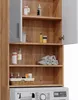 Waschmaschinenschrank Vicco Irma Weiß Hochglanz/Goldkraft Produktbild-Vorschau 6