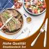 Gabel und Messer Set, 24 Stück Edelstahl Steakbesteck Set Produktbild-Vorschau 4
