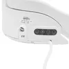 Close-up view of the control panel and water connection on the side of a white bidet toilet seat. Podgląd zdjęcia produktu