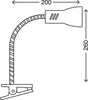 Lampada a morsetto, 6,7 cm, max. 40 W, bianco, Briloner Anteprima dell’immagine prodotto 3