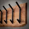 Wandgarderobe Garderobe Edge 2x6 Haken / Massiv Akazie Produktbild-Vorschau 5