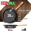 Gusseisenpfanne 28cm Gußeisenpfanne 70mm hoch mit Holzgriff Produktbild-Vorschau 2