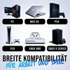 Collage of gaming consoles and computers with text. Produktbild-Vorschau