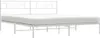 vidaXL Bettgestell mit Kopfteil Metall Weiß 200x200 cm Produktbild-Vorschau 4