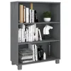vidaXL Bücherschrank HAMAR Dunkelgrau 85x35x112 cm Produktbild-Vorschau 6