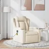 vidaXL Massagesessel Creme Stoff Produktbild-Vorschau 2