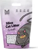 A bag of Mersjo Silica Cat Litter with a lavender scent, featuring a cartoon cat illustration. Anteprima dell’immagine prodotto