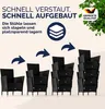 CASARIA Gartenmöbel Set 6-Sitzer, Polyrattan Schwarz-Creme, Produktbild-Vorschau 4