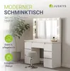 Juskys Schminktisch Lilia mit LED & Hocker Tonia, 7 Produktbild-Vorschau 2