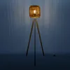 Stehlampe Modern Wohnzimmer Schlafzimmer Rattan Optik Boho Produktbild-Vorschau 2