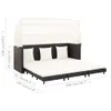 Ausziehbares 3-Sitzer-Schlafsofa mit Dach Poly Rattan Produktbild-Vorschau 9