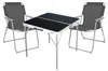 3-teiliges Campingmöbel Set Alu L80xB80xH70cm Anthrazit Produktbild-Vorschau 1