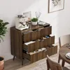 Kommode 80 x 39 x 78 cm aus Holz mit 3 Schubladen – Produktbild-Vorschau 8