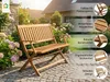 2-Sitzer faltbare Gartenbank aus Akazienholz, ca. 118 x 60 Produktbild-Vorschau 1