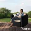 AREBOS polyratanové zahradní křeslo černé | Včetně sedáku a Náhled obrázku produktu 2