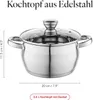 Topf INDUKTION Kochtopf Edelstahl Suppentopf mit Deckel Produktbild-Vorschau 9