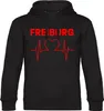 multifanshop Kapuzen Sweatshirt - Freiburg - Herzschlag, Produktbild-Vorschau 1