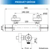 Duscharmatur mit Thermostat Chrom Mischbatterie Dusche mit Produktbild-Vorschau 7