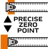 A graphic illustrating the precise zero point feature of a measuring tape. Produktbild-Vorschau