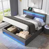 Flieks čalúnená posteľ 160x200cm s USB, hydraulická Náhľad obrázku produktu 1
