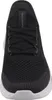 A close-up, front-facing view of a black Skechers shoe. Anteprima dell’immagine prodotto
