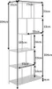 Industrial Bücherregal SLIM LINE 185cm Esche schwarz sechs Produktbild-Vorschau 7