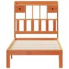 Massivholzbett mit Regal ohne Matratze Wachsbraun 100x200 Produktbild-Vorschau 4