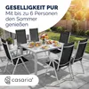 CASARIA® Gartenmöbel Set 6 Stühle mit Tisch 150x90cm Produktbild-Vorschau 6