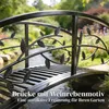 Outsunny Gartenbrücke aus Metall 120 cm Teichbrücke mit Produktbild-Vorschau 4