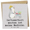 Mr. & Mrs. Panda Grußkarte Pinguin Gartenarbeit - Grau Produktbild-Vorschau 1