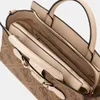 Beige Damenschultertasche mit Fächern und Kontrastdetails. Produktbild-Vorschau 3
