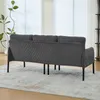 STILVORA 3-Sitzer Sofa aus Cord mit hoher Rückenlehne, Produktbild-Vorschau 3