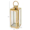 SEVICO Laterne XXL Gartenlaterne Gold Metall Windlicht Produktbild-Vorschau 5