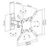 MANHATTAN Wandhalterung Universal 13"-42"/20kg neig&schw. Produktbild-Vorschau 6