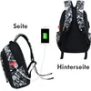 Schulrucksack Jungen Teenager Nylon Groß Schultaschen Produktbild-Vorschau 5