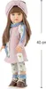 Puppe Ronja 40 cm mit langen braunen Haaren und Vinylkörper für Kinder Spielzeug-Puppe Spielpuppe Spielwaren Geschenkidee Geburtstag Weihnachten Produktbild-Vorschau