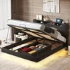 Čalúnená posteľ ProximaX 140x200 cm čierna | hydraulická Náhľad obrázku produktu 6