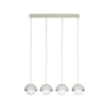 Hängelampe Glas Metall G9 H: max. 120 cm Beige Weiß Produktbild-Vorschau 3