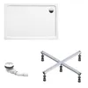 Schulte Duschwanne Adria 100x80 cm, Sanitäracryl Weiß, Set Produktbild-Vorschau 1