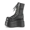 BEAR-265 DemoniaCult Damen Plateaustiefeletten schwarz Produktbild-Vorschau 3